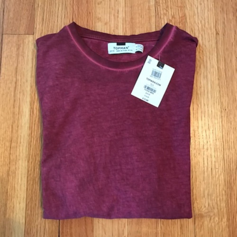Topman Burgundy T-Shirt, NWT